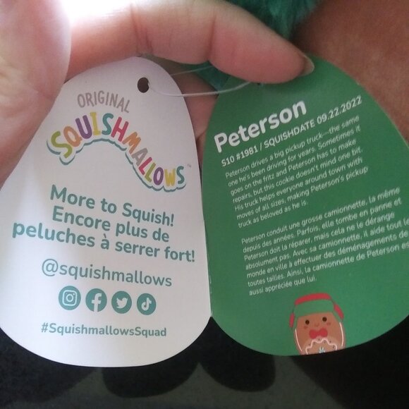 squishmallow Peterson gingerbread man Kelly toys Christmas theme has tag - Picture 13 of 15